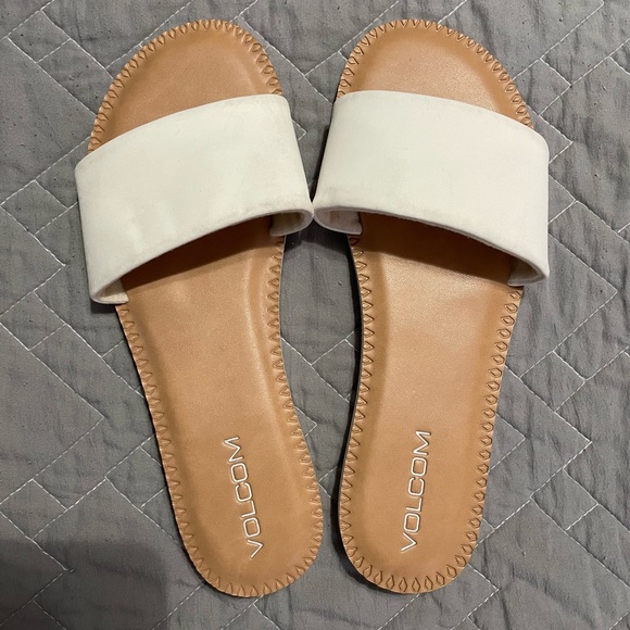 VOLCOM SIMPLE SLIDE SANDALS - WHITE - Picture 2 of 6